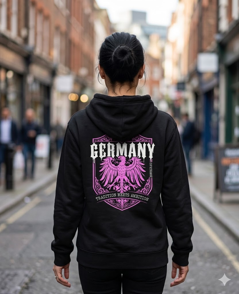 Mädels Hoodie „Germany - Tradition Meets Ambition“