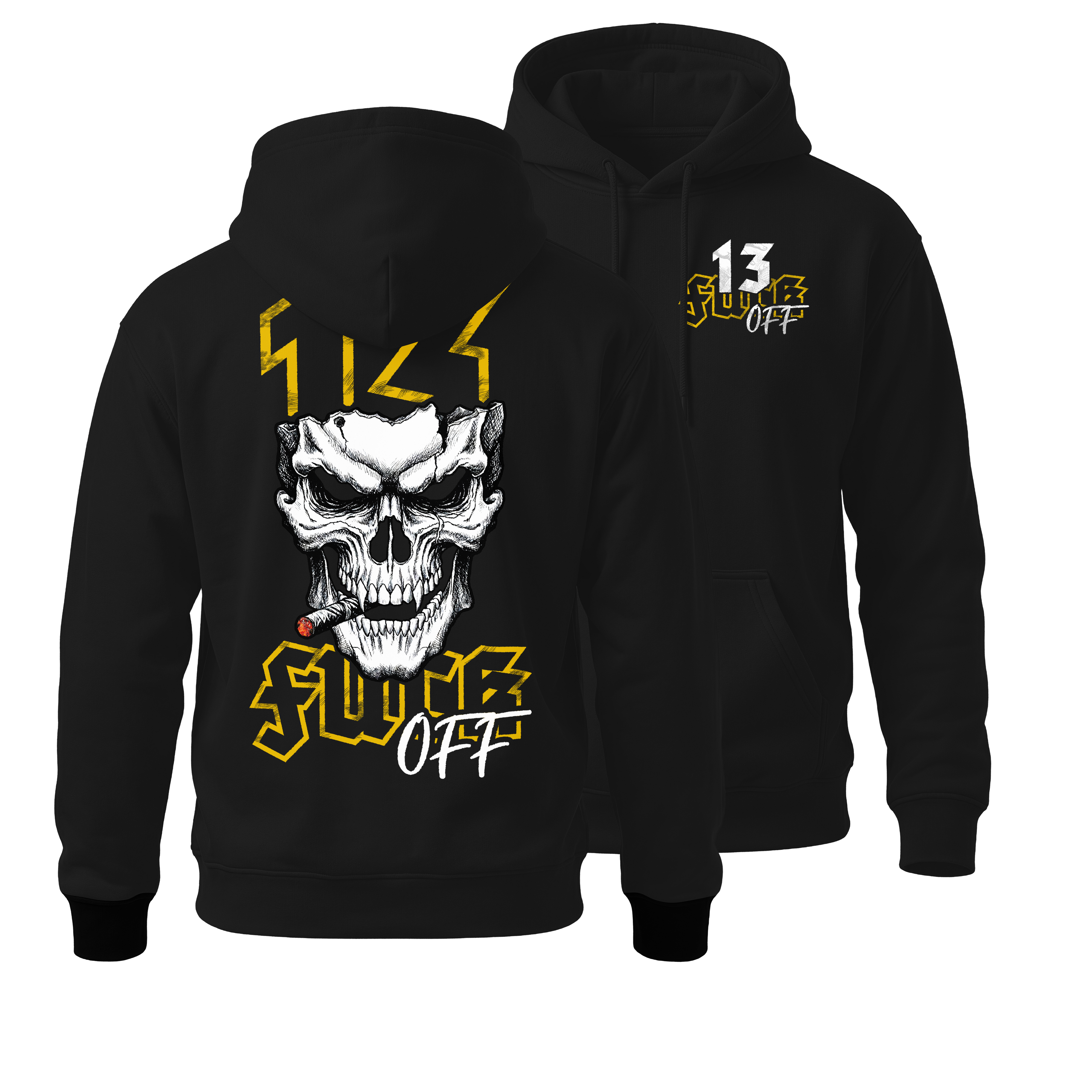 13 FUCK OFF Hoodie – Hardcore Attitude