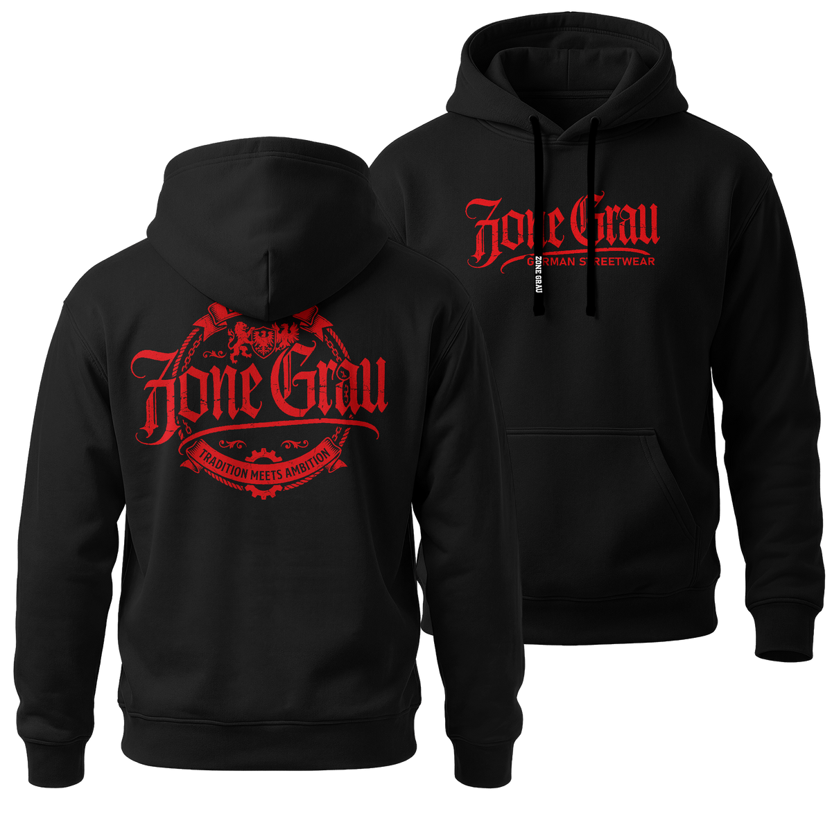 ZONE GRAU – Hoodie „Tradition & Ambition“