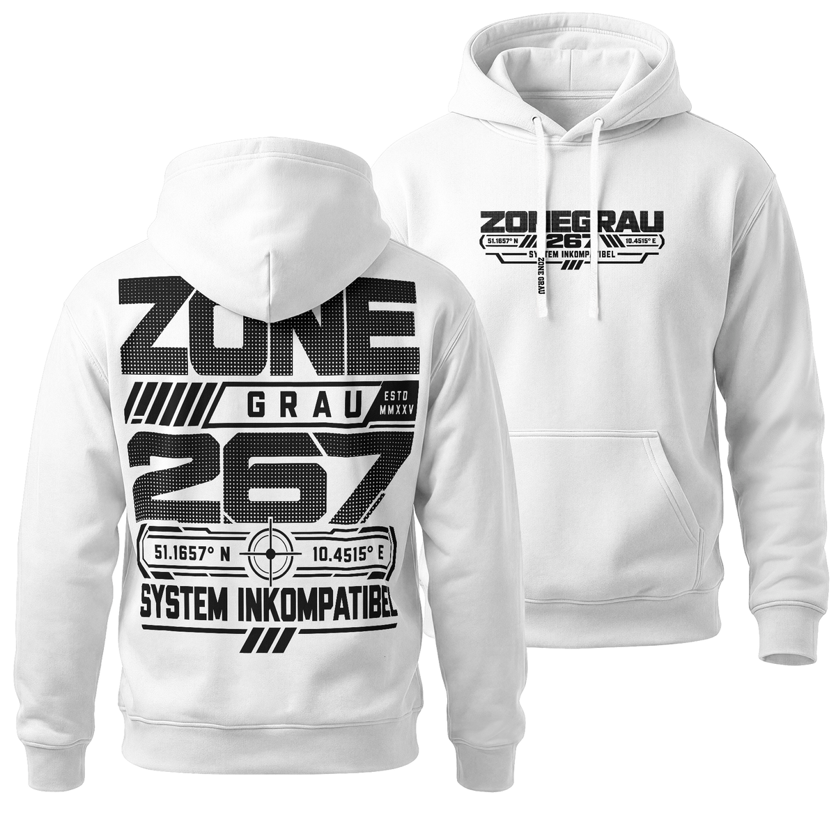 ZONEGRAU 267 // SYSTEM INKOMPATIBEL – Classic Hoodie