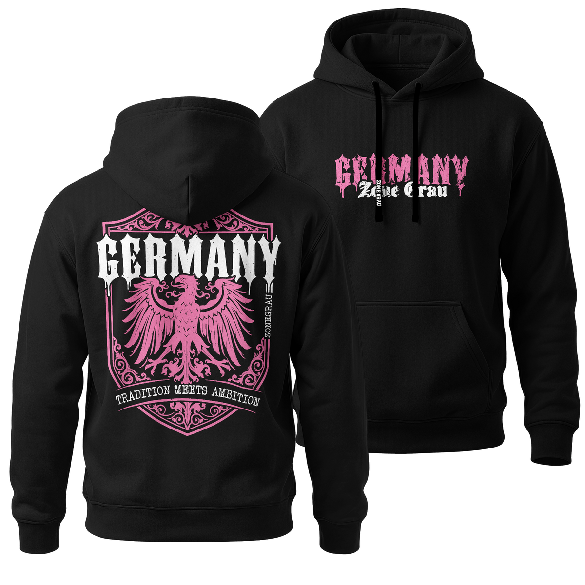 Mädels Hoodie „Germany - Tradition Meets Ambition“