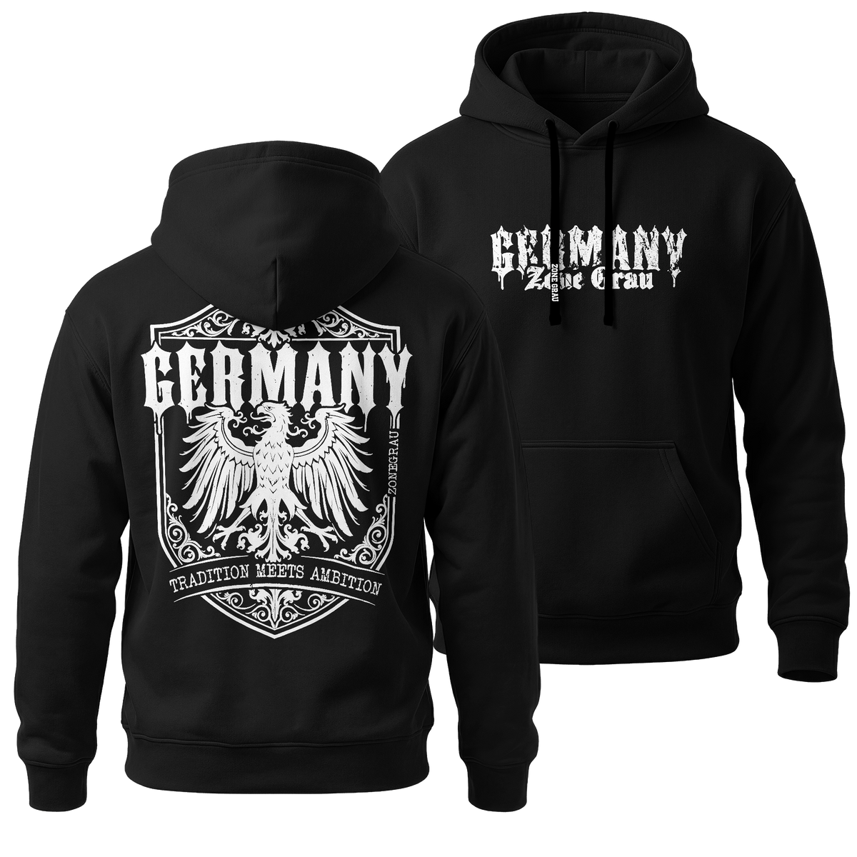 Mädels Hoodie „Germany - Tradition Meets Ambition“