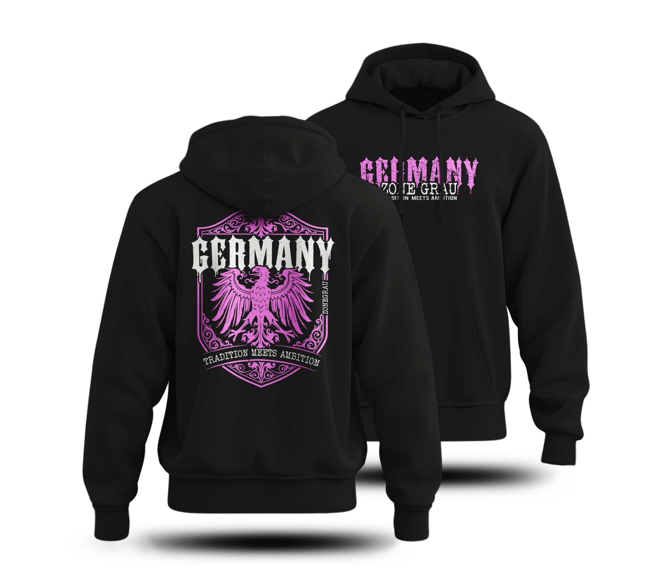Mädels Hoodie „Germany - Tradition Meets Ambition“