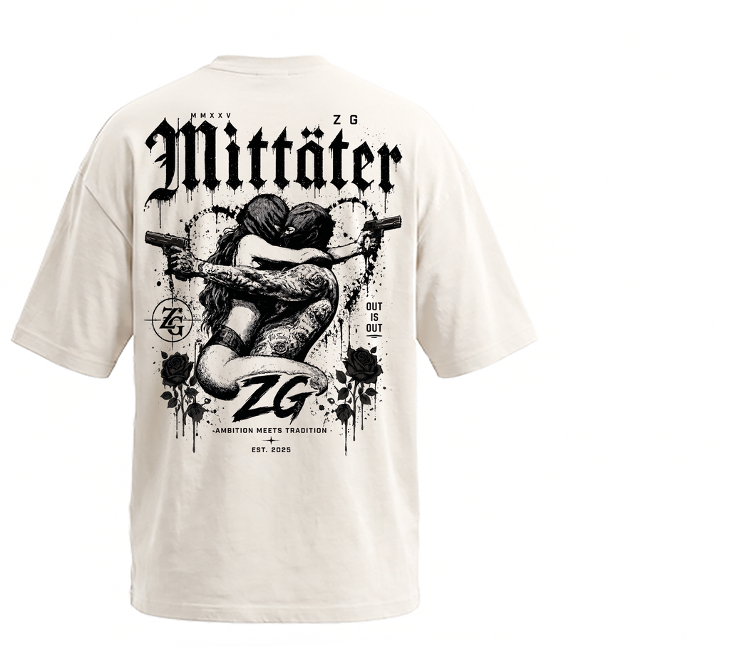 Zone Grau – „Mittäter“ Oversized Shirt – Raw