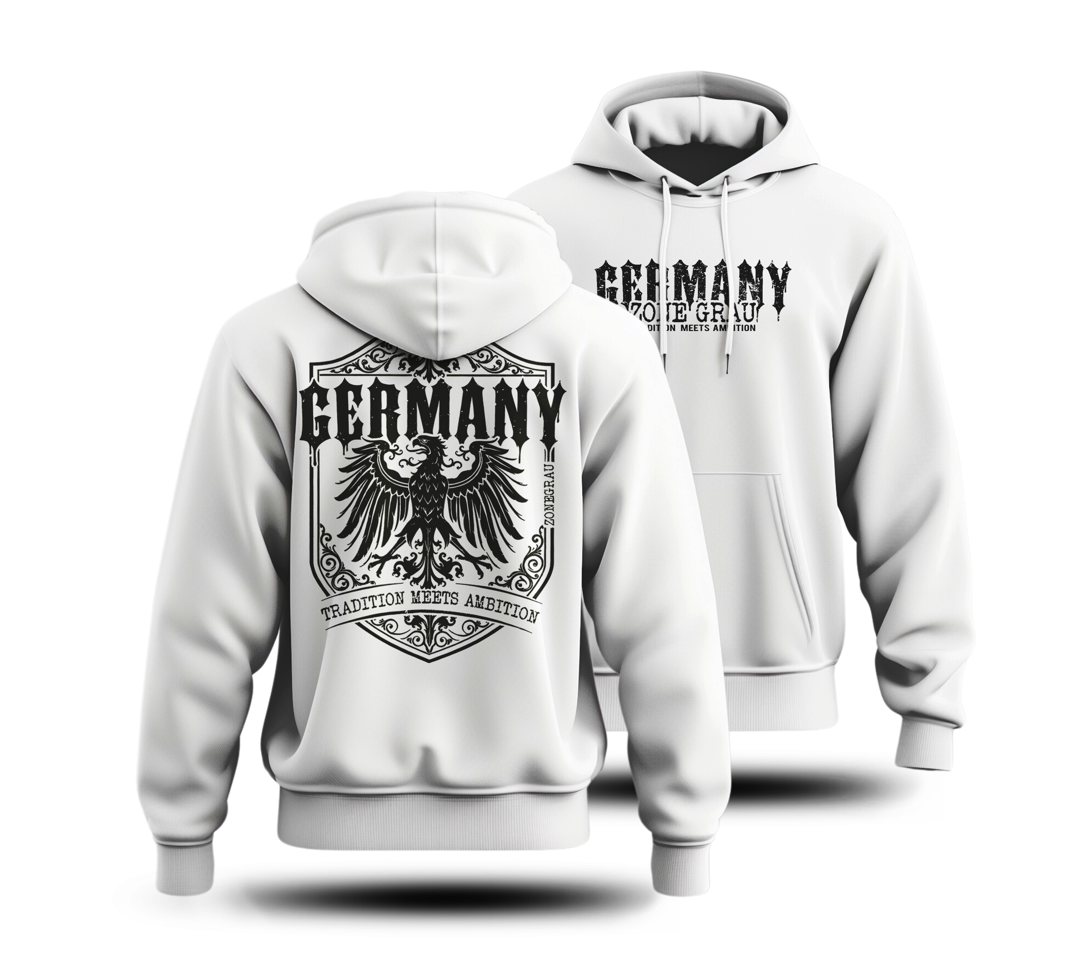 Mädels Hoodie „Germany - Tradition Meets Ambition“