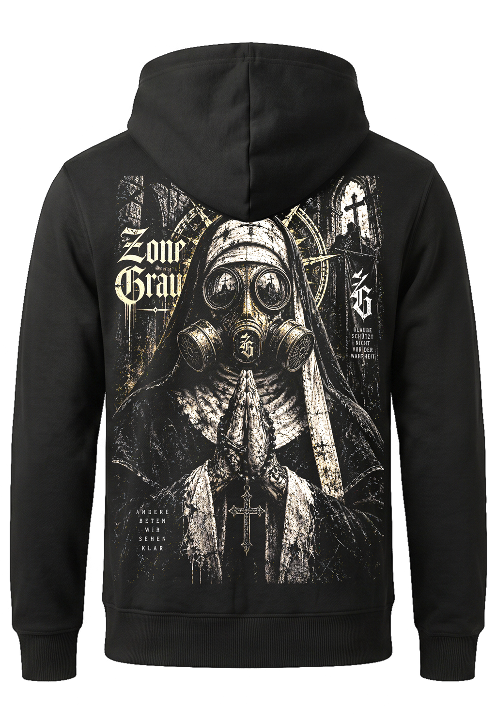 Zone Grau – „Wahrheit & Glaube“ Zip-Hoodie