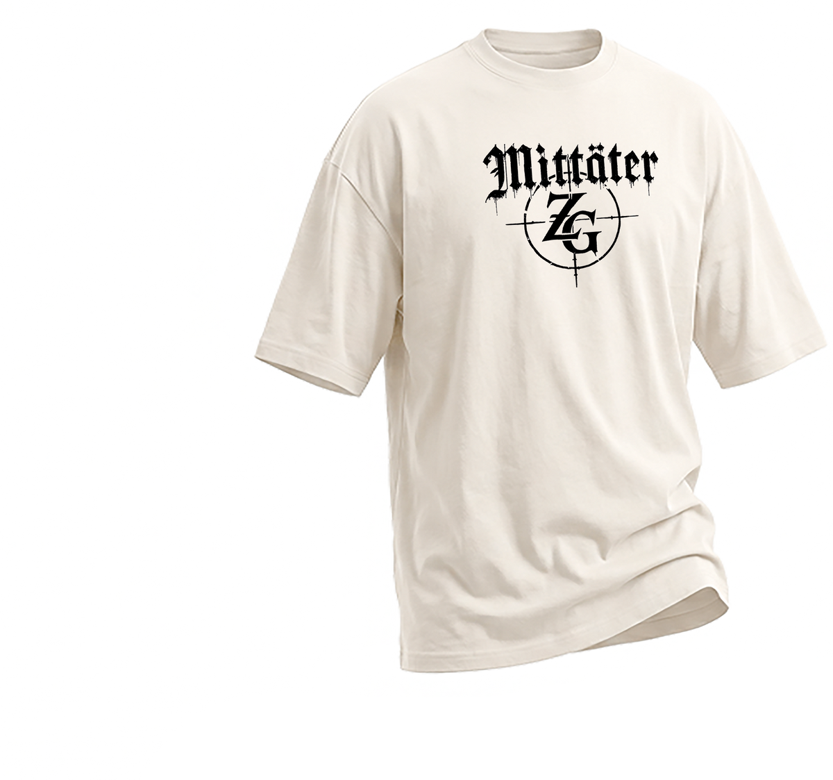Zone Grau – „Mittäter“ Oversized Shirt – Raw