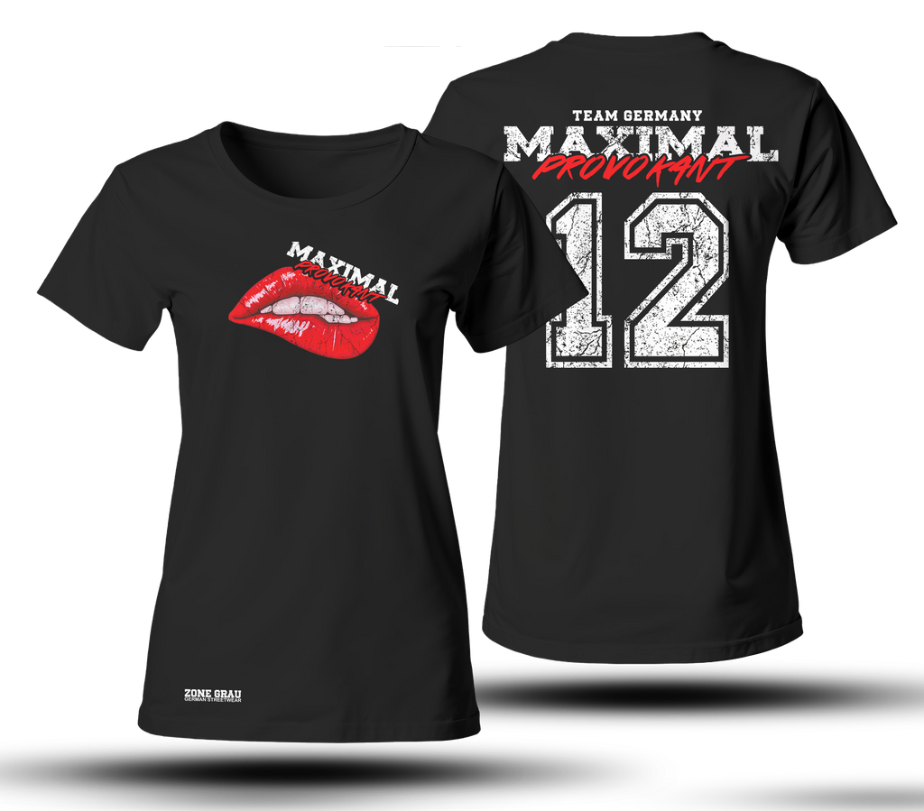 Mädels T-Shirt „MAXIMAL PROVOKANT“ – Zone Grau Streetwear