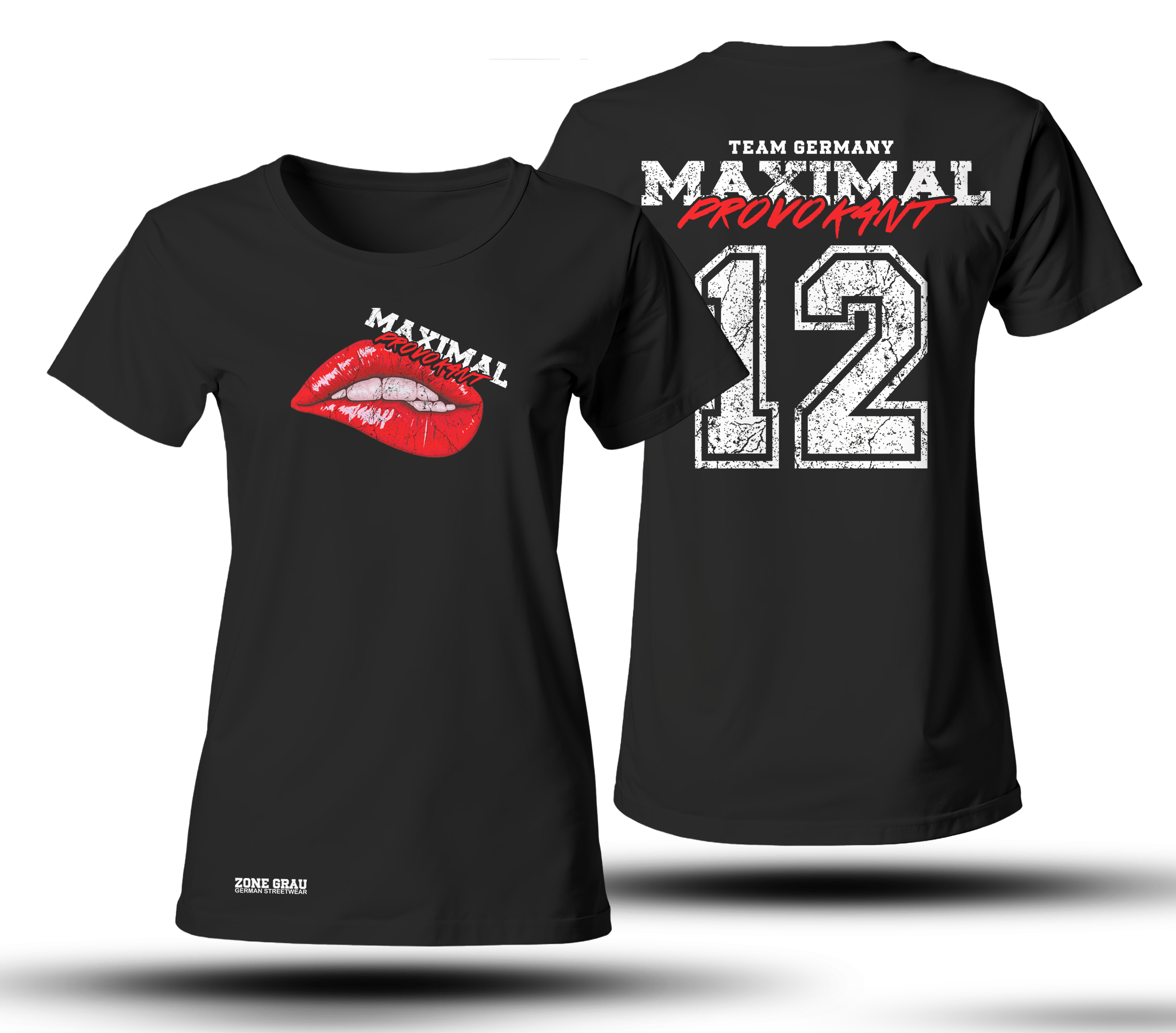 Mädels T-Shirt „MAXIMAL PROVOKANT“ – Zone Grau Streetwear