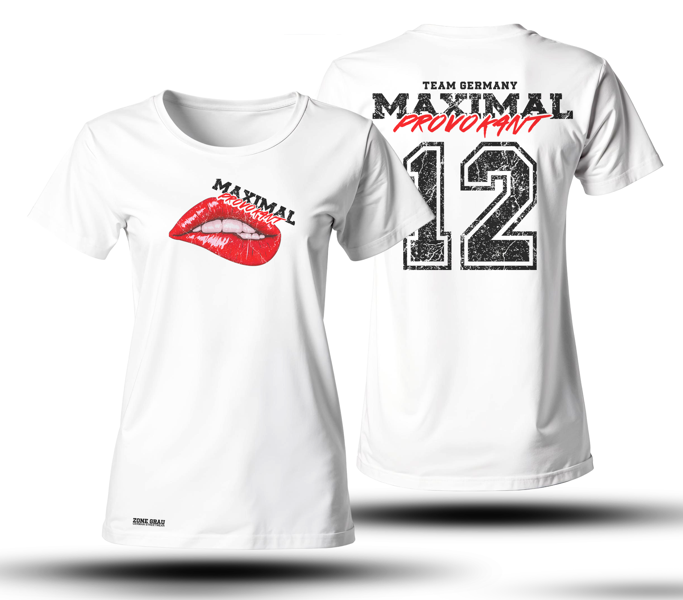 Mädels T-Shirt „MAXIMAL PROVOKANT“ – Zone Grau Streetwear