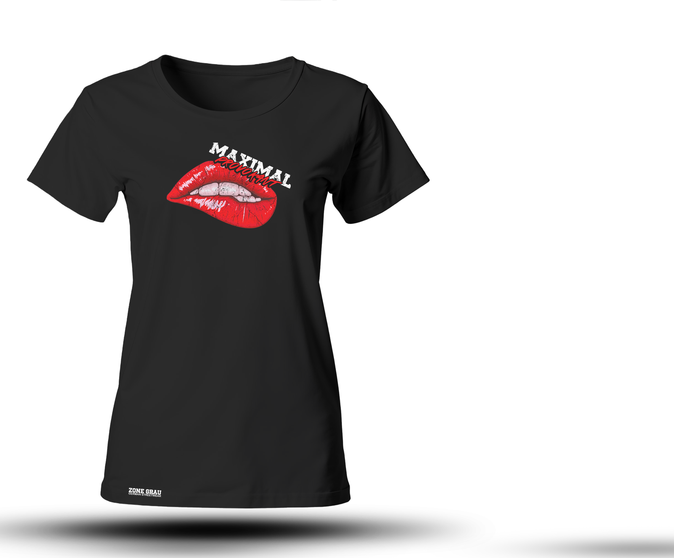 Mädels T-Shirt „MAXIMAL PROVOKANT“ – Zone Grau Streetwear