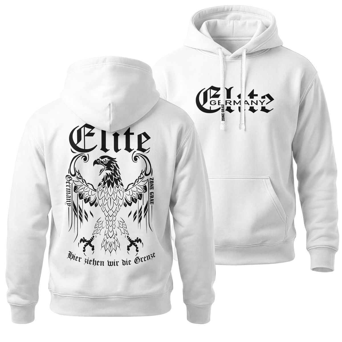 Elite Germany Hoodie – „Hier ziehen wir die Grenze“