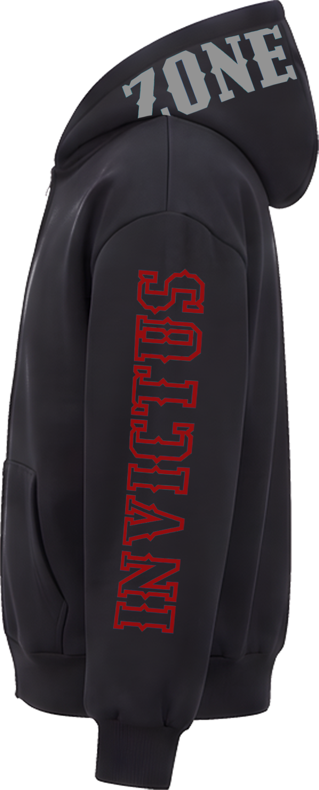 ZONE GRAU "13" – Ultra-Heavy Full-Zip-Hoodie (Black)