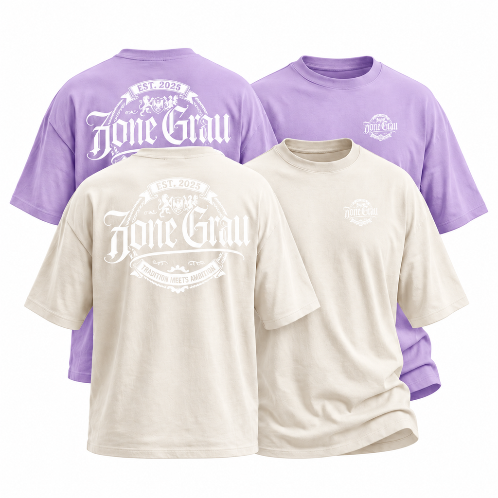 Zone Grau „Tradition meets Ambition“ Oversize Tee ⚠️ STRICTLY LIMITED