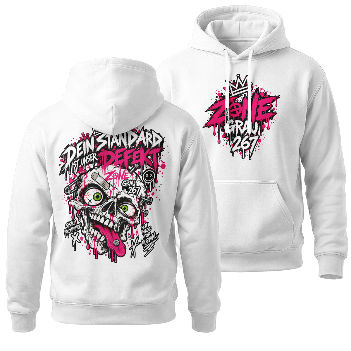 ZONE GRAU 267 – „Dein Standard ist unser Defekt“ Hoodie