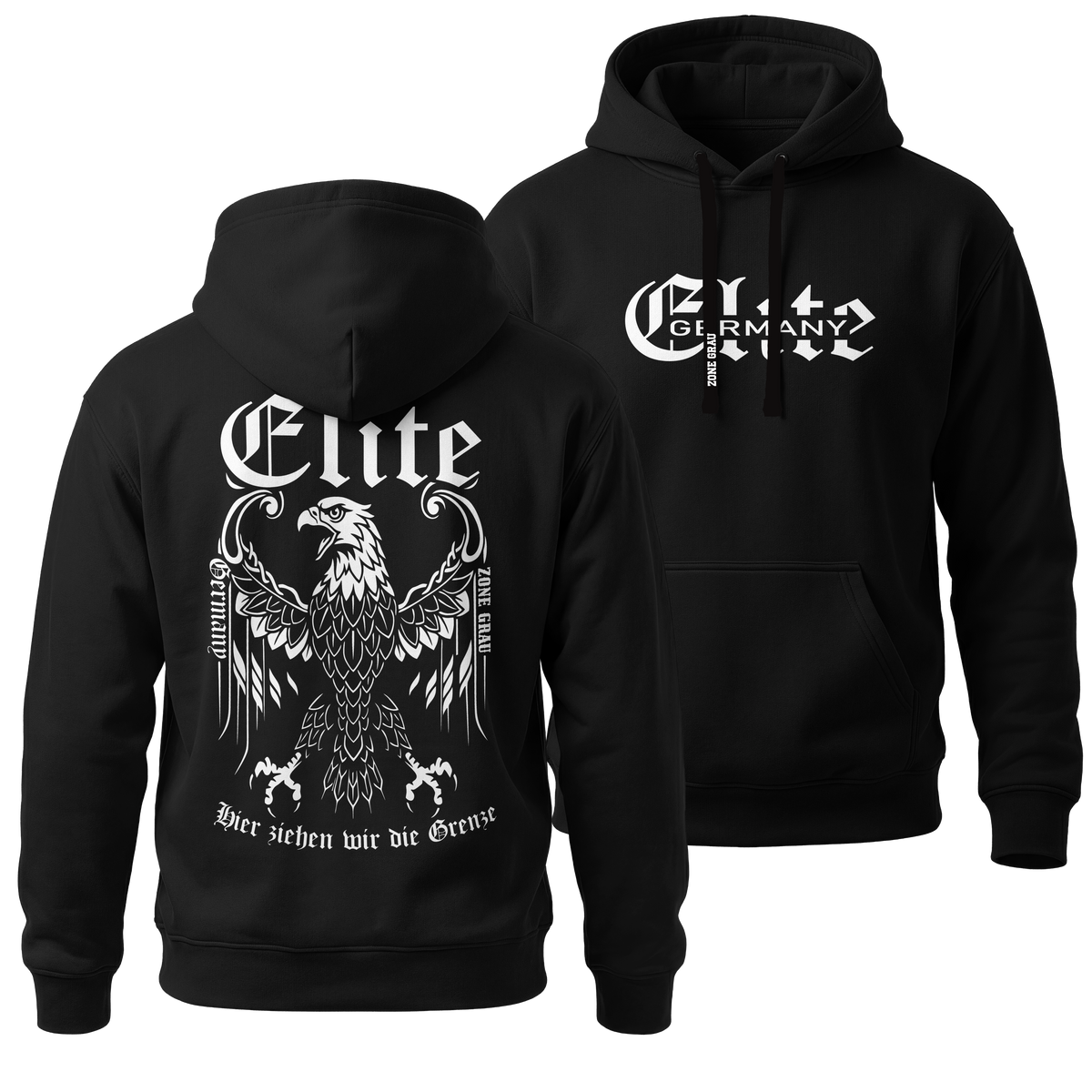 Elite Germany Hoodie – „Hier ziehen wir die Grenze“
